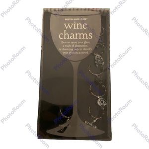 NWT | Wine Glass Charms | Skull Theme | BW The Bone Collector
